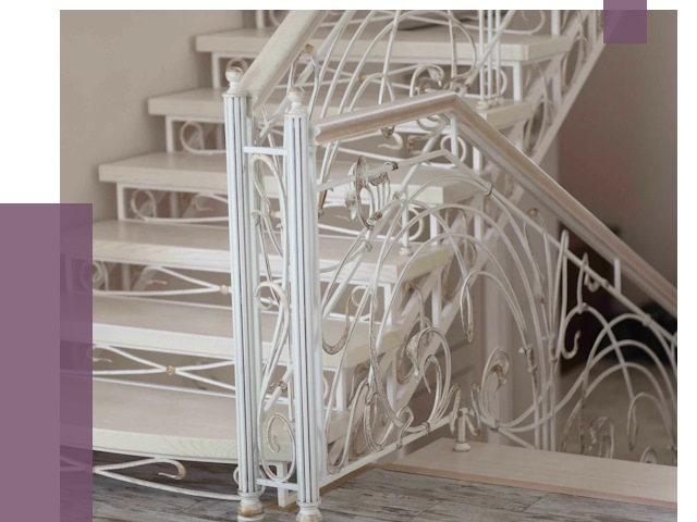 Изготовление кованых лестниц на заказ в Октябрьском от 88035 руб. | ПРОЛЁТ-Ктб
