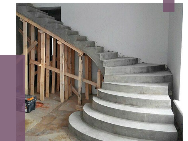 Изготовление бетонных лестниц под ключ в Октябрьском от 20196 руб. | ПРОЛЁТ-Ктб