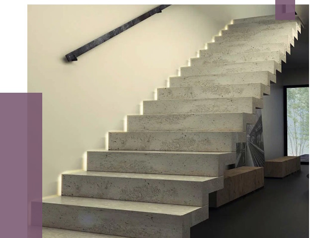 Облицовка бетонных лестниц в Октябрьском от 4661 руб/м2 