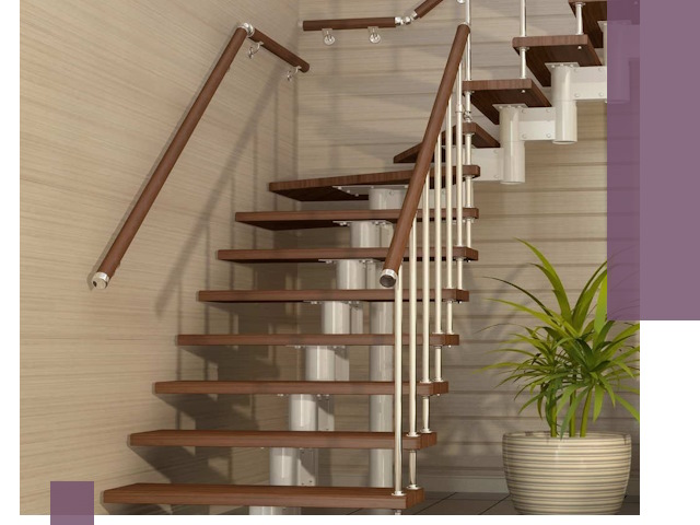 Изготовление модульных лестниц под ключ в Октябрьском