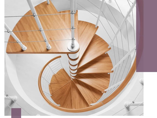 Изготовление винтовых лестниц под ключ в Октябрьском