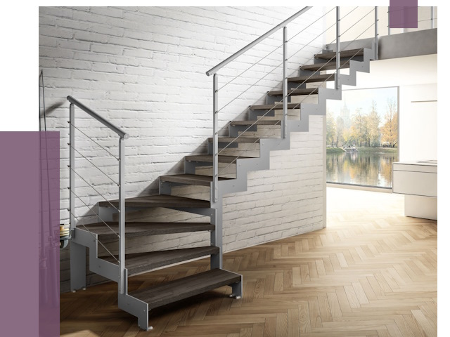 Г-образные лестницы под ключ в Октябрьском от 37544 руб. | ПРОЛЁТ-Ктб