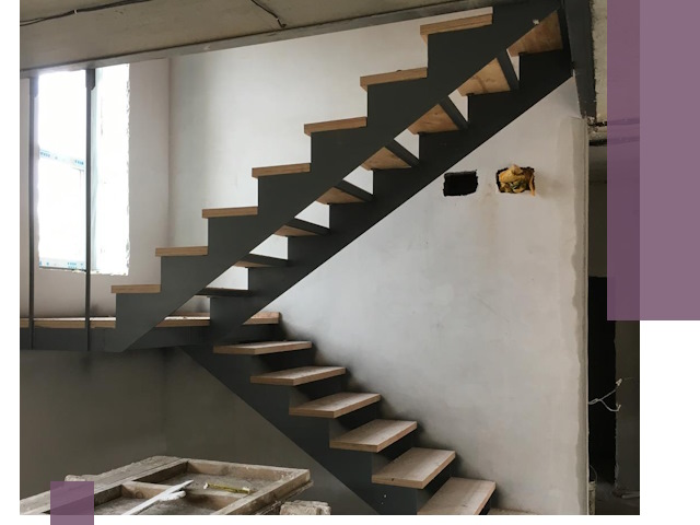 Изготовление лестниц на металлокаркасе в Октябрьском от производителя