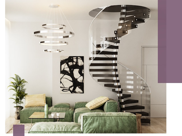 Лестницы для двухуровневой квартиры в Октябрьском — изготовление и монтаж