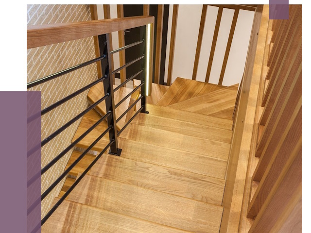 Лестницы из ясеня в Октябрьском под ключ от 10150 руб. 