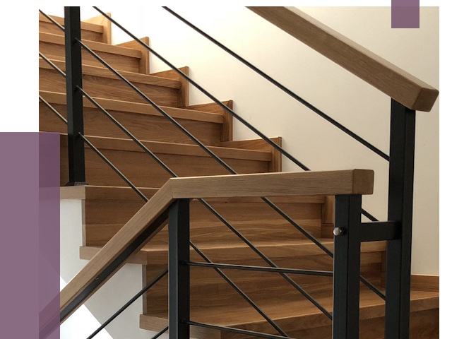 Обшивка металлической лестницы деревом в Октябрьском от 4402 руб. 
