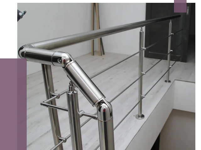 Перила из нержавеющей стали в Октябрьском от 9114 руб. под ключ | ПРОЛЁТ-Ктб