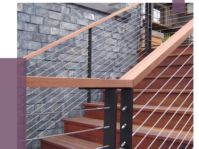 Тросовые перила под ключ в Октябрьском от 7871 руб. 