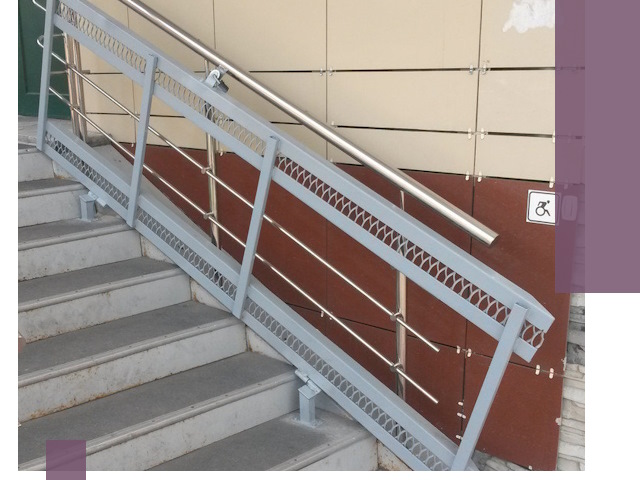 Изготовление откидных пандусов под ключ в Октябрьском