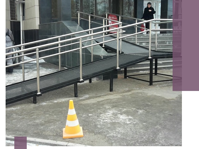 Стационарные пандусы под ключ в Октябрьском — изготовление и монтаж