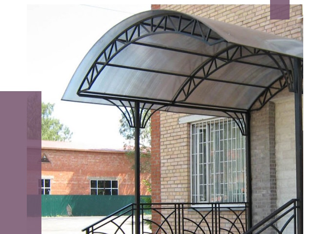 Металлические навесы и козырьки в Октябрьском от 12946 руб.