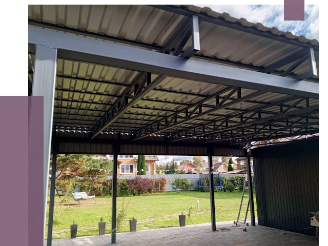 Монтаж навесов в Октябрьском от 7457 руб. — установка навеса | ПРОЛЁТ-Ктб