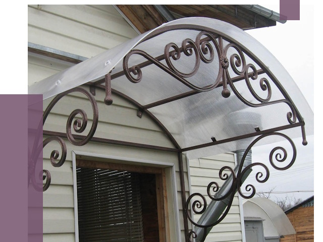 Изготовление козырьков в Октябрьском от 7457 руб. — заказать | ПРОЛЁТ-Ктб