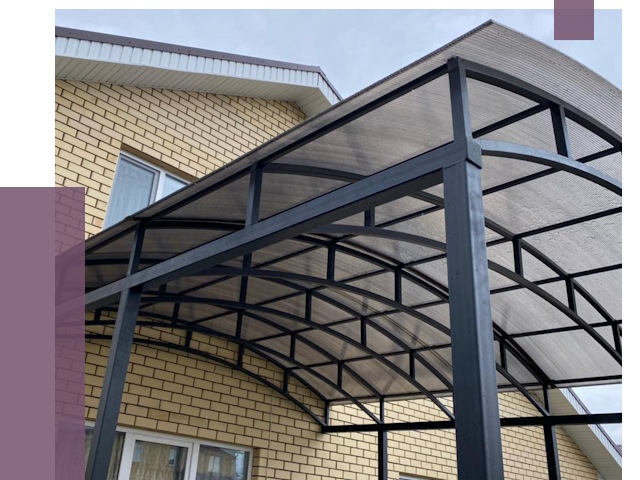 Монтаж козырьков в Октябрьском от 11652 руб. | ПРОЛЁТ-Ктб