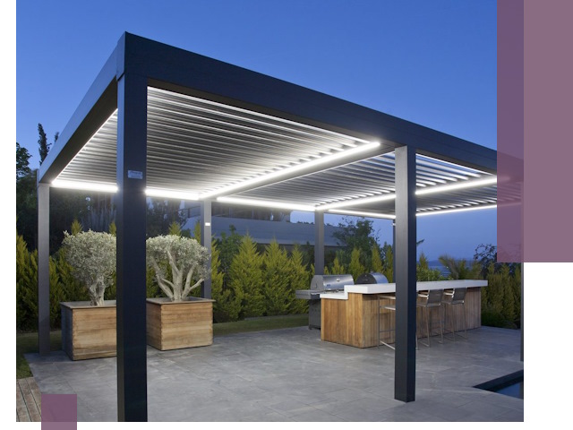 Навесы отдельно стоящие под ключ в Октябрьском из металла и поликарбоната