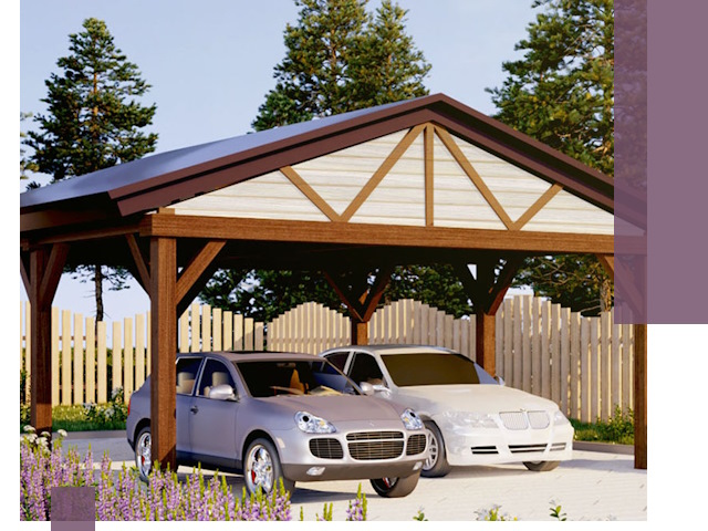 Навесы для автомобиля в Октябрьском — изготовление и монтаж