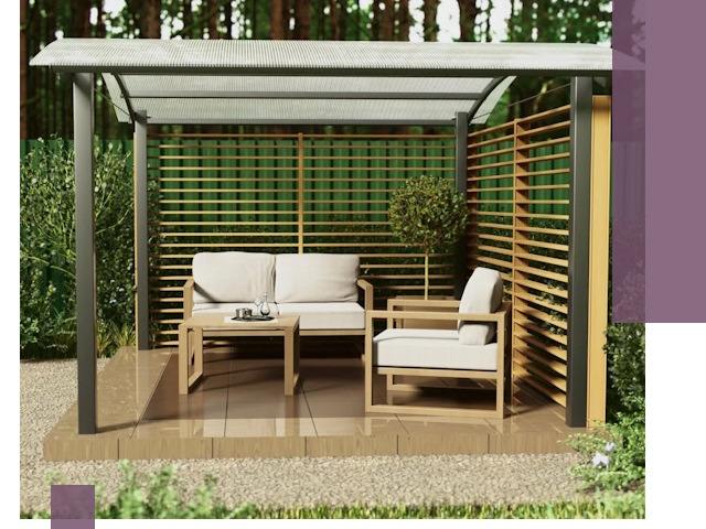 Навесы для дачи в Октябрьском: изготовление, монтаж и демонтаж