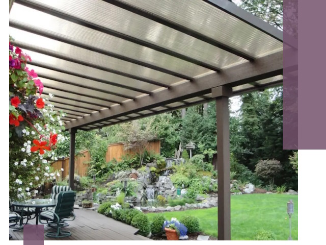 Навесы из поликарбоната под ключ в Октябрьском быстро и надёжно