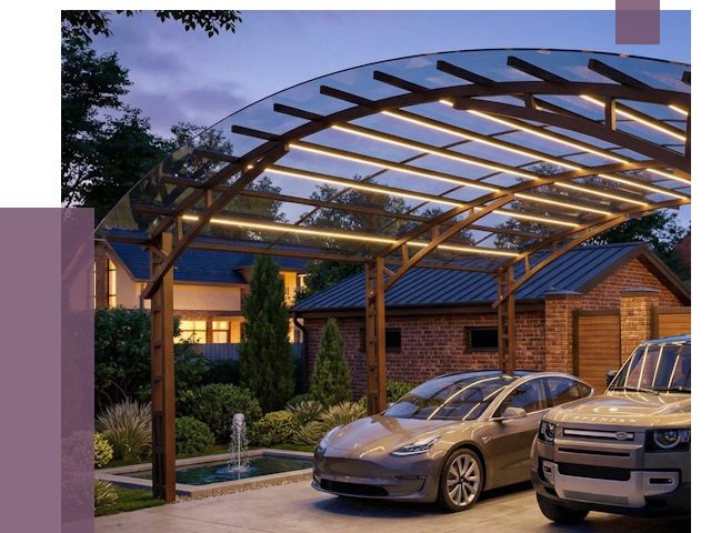 Металлические навесы в Октябрьском от 12843 руб. под ключ — ПРОЛЁТ-Ктб