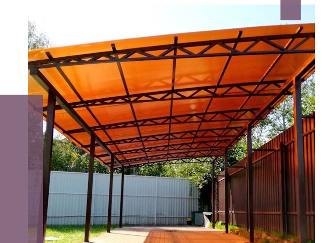 Односкатные навесы под ключ в Октябрьском от 13309 руб. 