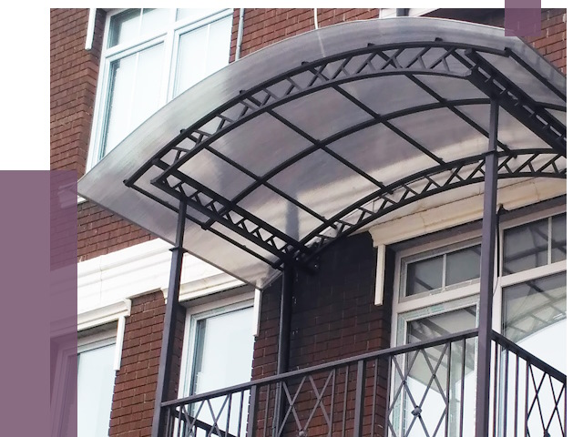 Козырьки над балконом в Октябрьском от 8752 руб. | ПРОЛЁТ-Ктб