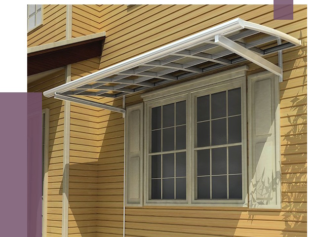 Козырьки над окнами в Октябрьском от 7716 руб. — монтаж, покупки | ПРОЛЁТ-Ктб