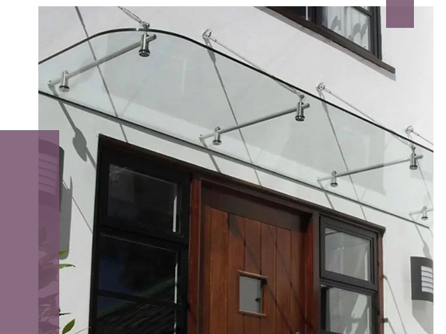 Стеклянные козырьки в Октябрьском от 19160 руб. | ПРОЛЁТ-Ктб