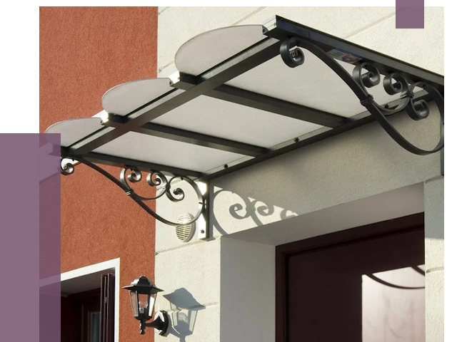 Односкатные козырьки в Октябрьском от 8493 руб.  | ПРОЛЁТ-Ктб