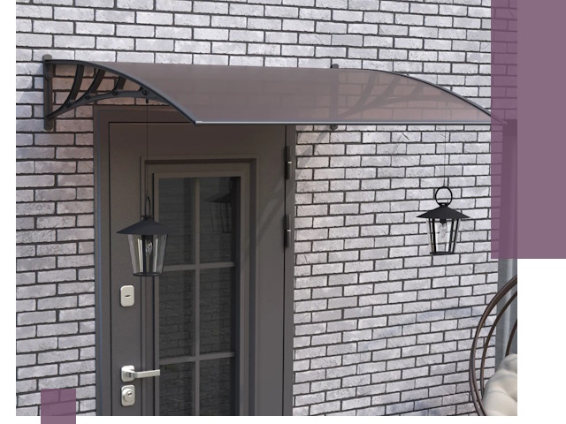 Недорогие козырьки и навесы под ключ в Октябрьском