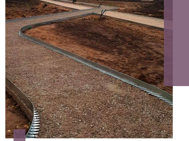 Металлические бордюры под ключ в Октябрьском — изготовление и монтаж