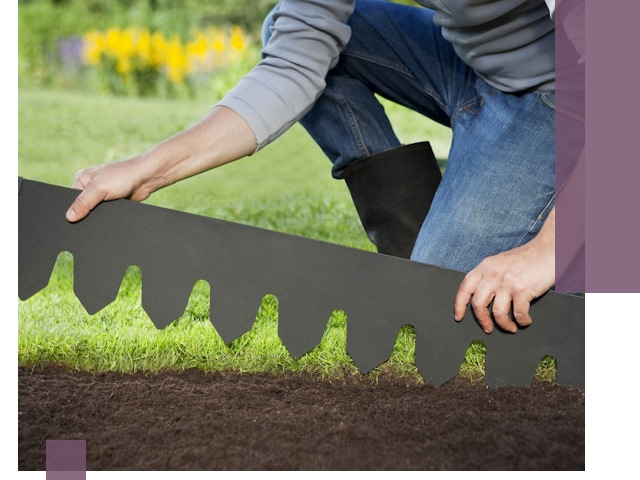 Металлические бордюры для газона в Октябрьском — изготовление и монтаж