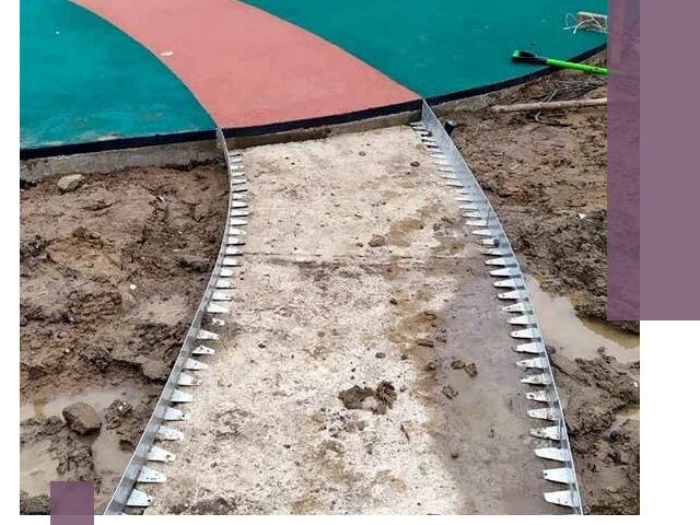 Металлические бордюры для дорожек в Октябрьском — монтаж и изготовление