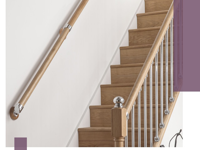 Пристенные поручни из стали и нержавейки под монтаж в Октябрьском