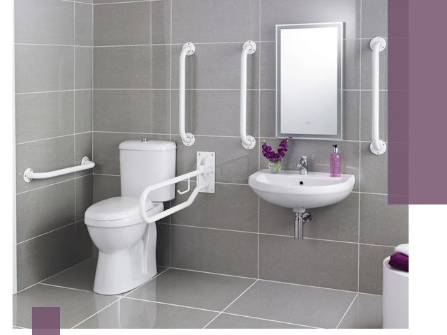 Поручни для санузлов в Октябрьском: установка, ремонт и монтаж